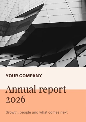 Annual report cover · Sunset · Editorial