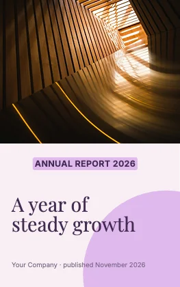 Report cover · Plum · Editorial