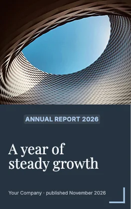 Report cover · Slate dark · Editorial