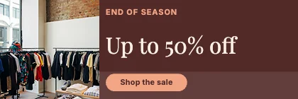 Sale banner · Clay dark · Editorial