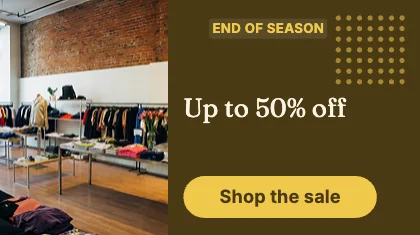 Sale banner · Mustard dark