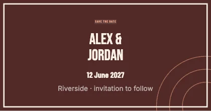 Save the date · Clay dark · Poster