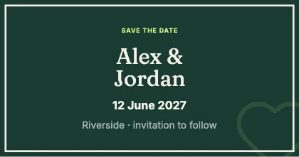 Save the date · Forest dark