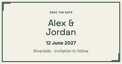 Save the date · Forest · Grotesk