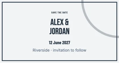 Save the date · Slate · Poster