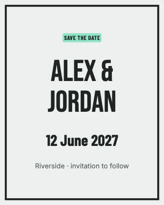 Save the date · Charcoal · Poster