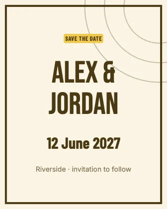 Save the date · Mustard · Poster