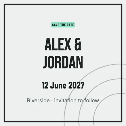 Save the date · Charcoal · Poster