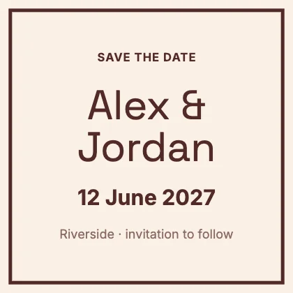 Save the date · Clay · Grotesk