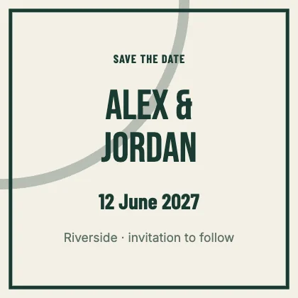 Save the date · Forest · Poster