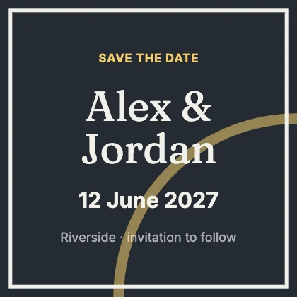 Save the date · Ink dark