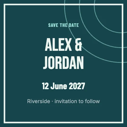 Save the date · Lagoon dark · Poster