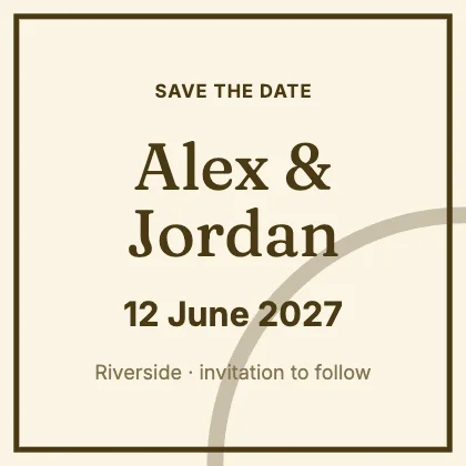 Save the date · Mustard
