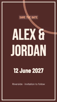 Save the date · Clay dark · Poster