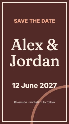 Save the date · Clay dark