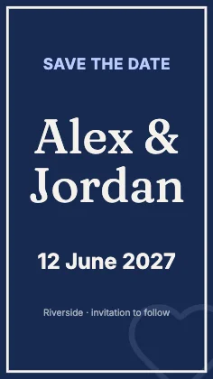 Save the date · Cobalt dark