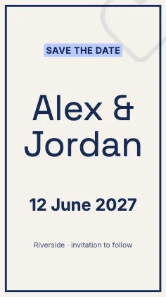 Save the date · Cobalt · Grotesk