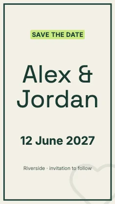 Save the date · Forest · Grotesk
