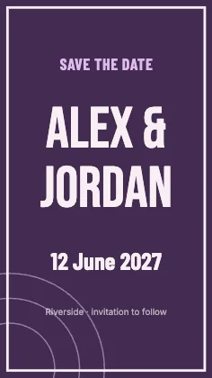 Save the date · Plum dark · Poster