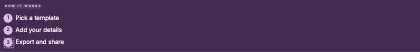 How it works · Plum dark