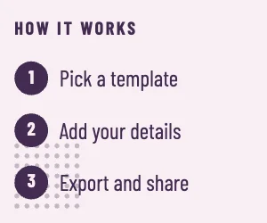 How it works · Plum · Poster