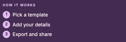 How it works · Plum dark