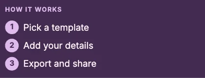 How it works · Plum dark