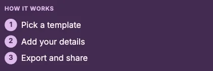 How it works · Plum dark