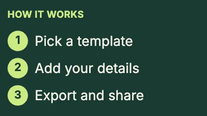How it works · Forest dark