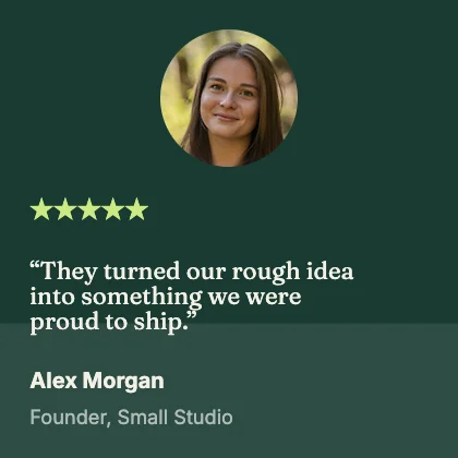 Customer quote · Forest dark
