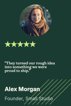 Customer quote · Forest dark