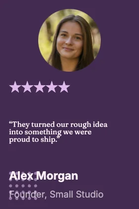 Customer quote · Plum dark
