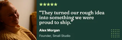 Customer quote · Forest dark