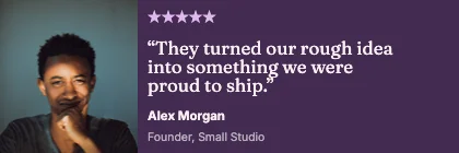 Customer quote · Plum dark