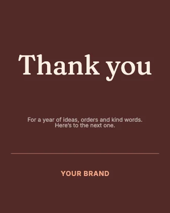 Thank you · Clay dark