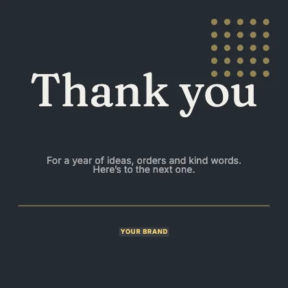 Thank you · Ink dark