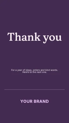 Thank you · Plum dark