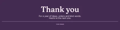 Thank you · Plum dark