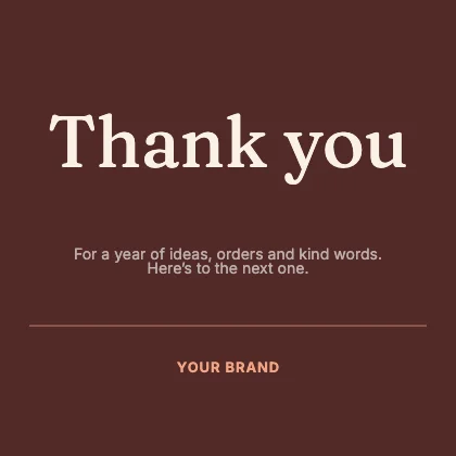 Thank you · Clay dark