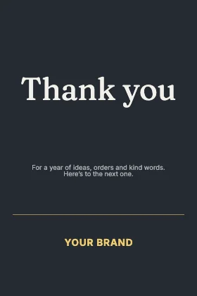 Thank you · Ink dark