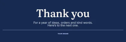 Thank you · Cobalt dark