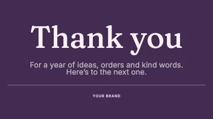 Thank you · Plum dark