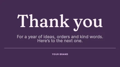 Thank you · Plum dark