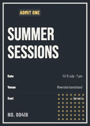 Event ticket · Ink dark · Poster