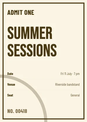 Event ticket · Mustard · Poster