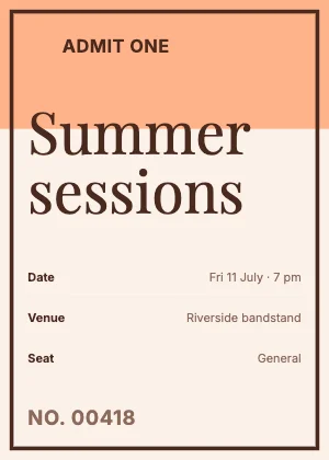 Event ticket · Sunset · Editorial