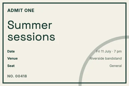 Event ticket · Forest · Grotesk