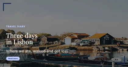 Travel story · Cobalt · Editorial