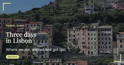 Travel story · Olive dark · Editorial