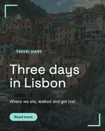 Travel story · Lagoon dark · Grotesk